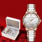 Reloj de pulsera para mujer de cuarzo resistente al agua de acero inoxidable