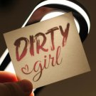 10Pcs "Dirty Girl" English letters temporary tattoo sticker, hotwife Sexy Naught