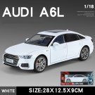 1:18 Scale AUDI A6L Alloy Diecast Car Model Toys With Sound & Light Pull Back