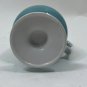 Vintage Retro Pedestal Coffee Mugs Set of 2 – Orange & Turquoise Ceramic Cups
