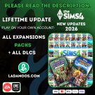 The Sims 4 All 90+ DLCs 2025 Expansion, Game,Please - Read the Description