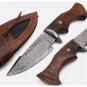 Luxury Handmade Hunting Knife â 10â Overall, 5â Blade, Rosewood Handle with Leather Sheath
