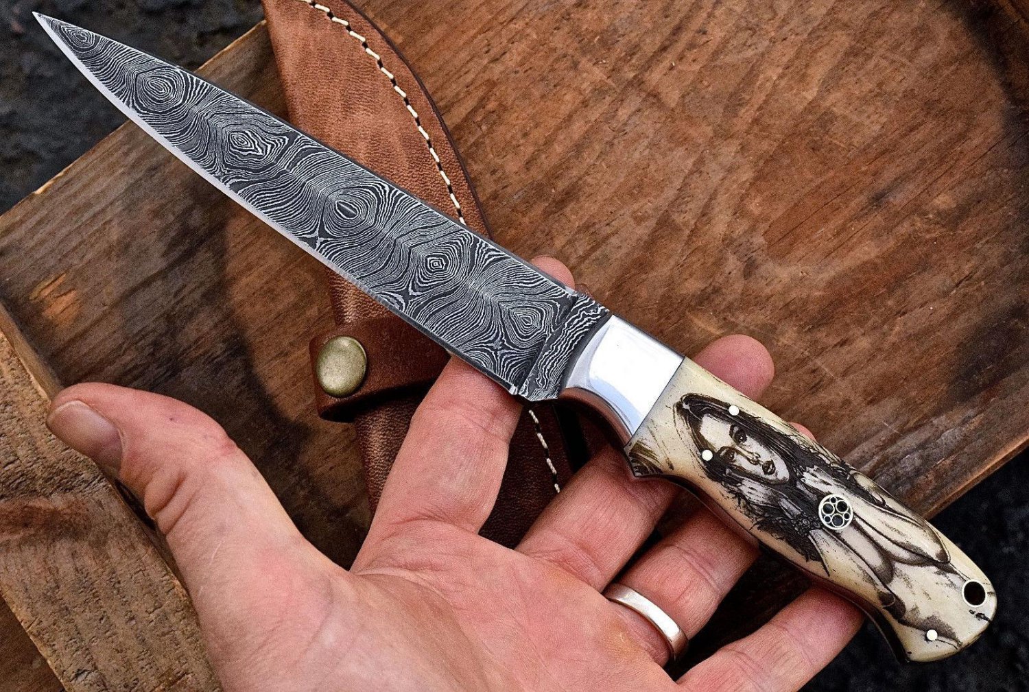 Luxury Handmade Hunting Knife Camping Gifts Knife Overall 13 inch