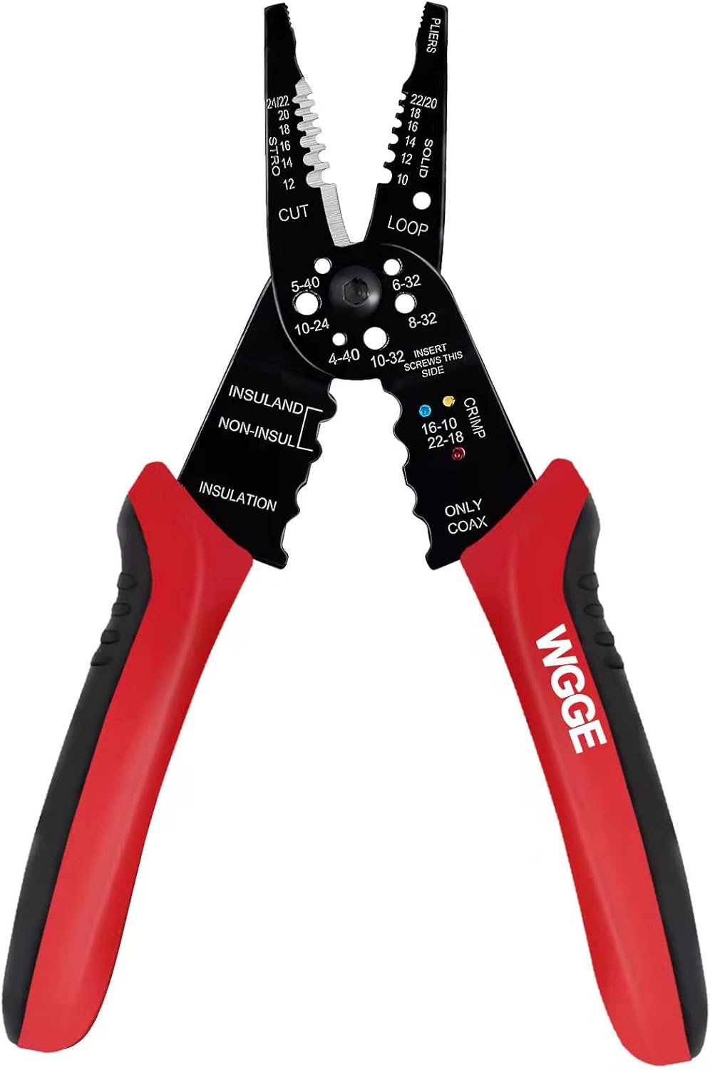 WGGE WG-015 Professional 8-inch Wire Stripper/Crimping Tool