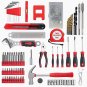 8V Cordless Drill Set, 132 Piece Home Tool Set With Hand Drill, Tool Kit