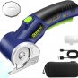 Cordless Electric Scissors: 4V Rechargeable Rotary Cardboard Cutter, 3000mAh Battery