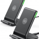 [2-Pack] Wireless Charger, INIU 15W Qi-Certified Fast Wireless Charging Stand