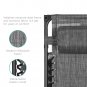 Grey Zero Gravity Folding Reclining Patio Lounge Chair with Canopy Sun Shade