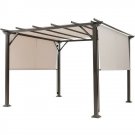 Modern 10 x 10 Ft Heavy Duty Metal Frame Pergola Gazebo with Beige Canopy Modern 10 x 10 Ft Heavy Duty Metal Frame Pergola Gazebo with Beige Canopy