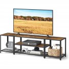 Industrial Modern Metal Wood TV Stand Entertainment Center for TV up to 75-inch