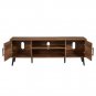 Modern Rustic Wood Finish TV Stand with Mid-Century Legs - for TV up to 65-inch