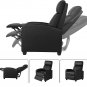 Dark Brown High-Density Faux Leather Push Back Recliner Chair