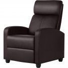 Dark Brown High-Density Faux Leather Push Back Recliner Chair Dark Brown High-Density Faux Leather Push Back Recliner Chair