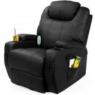 Black Swivel Heat & Massage Recliner Chair 5 Modes Remote Control Black Swivel Heat & Massage Recliner Chair 5 Modes Remote Control