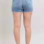 Judy Blue Full Size High Waist Denim Shorts W/stitch Over Destroy Detail Plus Size