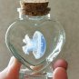 Real Red Moon Jellyfish Specimen in Heart Bottle | Preserved Marine Oddity Decor