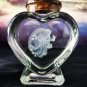 Real Red Moon Jellyfish Specimen in Heart Bottle | Preserved Marine Oddity Decor