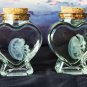 Real Red Moon Jellyfish Specimen in Heart Bottle | Preserved Marine Oddity Decor