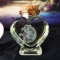 Real Red Moon Jellyfish Specimen in Heart Bottle | Preserved Marine Oddity Decor