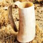 Handcrafted Viking Horn Mug &acirc;�� Rustic Drinkware, Natural Horn & Wooden Base