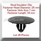 20 Pcs Hood Insulator Clip Head 25mm Hole Zise 7mm Length 10mm For:Scion-Toyota