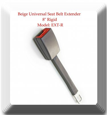 Grey Universal Seat Belt Extender 8" Rigid Extension Model: EXT-R With Buckle