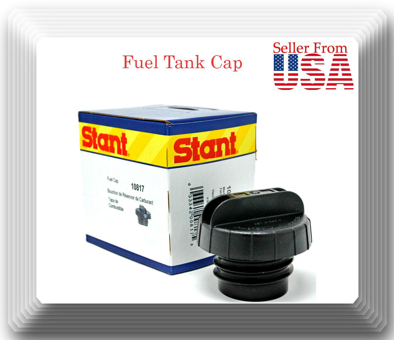 Stant 10817 Black Cap color for Gasoline vehicles Fits :Gaoline Vehicle 1975-2017