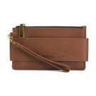 ETIENNE AIGNER Madison Leather Small Boxed Clutch Bag- Luggage Brown