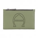 ETIENNE AIGNER Leather Stella Boxed Small Zip Pouch With Perforated Logo - Loden Green