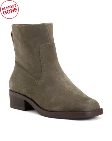 LUCKY BRAND Suede Kazey Ankle Ankle Suede Boots - Martini Color (Olive Green)