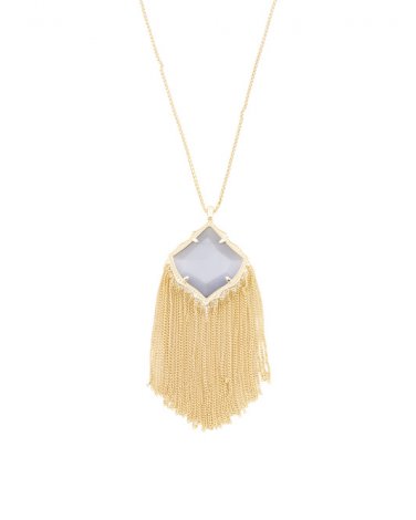 KENDRA SCOTT Kingston Necklace - 32 inch long - Slate color (grayish blue)