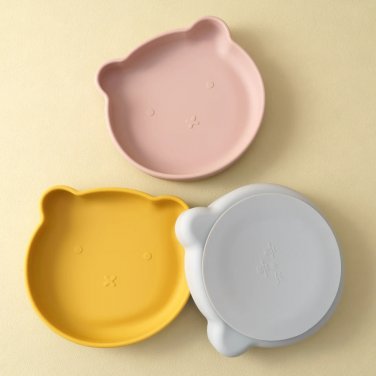 Silicone Suction Baby Plate &acirc;�� Bear Shaped Dish