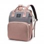 Diaper Bag Backpack with Portable Folding Crib & Large Mommy Travel Bag