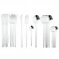 Cutlery Set 24Pcs Black Handle Golden Stainless Steel Flatware