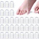 30 Pcs Clear Silicone Toe Protectors, Breathable and Anti-Friction Toe Covers