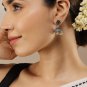 Antique Silver & Gold-Plated Jhumka Earrings – Ethnic Traditional Dangler Jewelry for Women