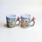 Pair of Vintage Beatrix Potter Peter Rabbit/Easter Bunny Mugs w/ Figural Rabbit