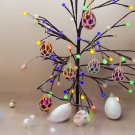 Plastic Hombre Easter Eggs in a Hand Crocheted Metallic Thread Cage with Hanging