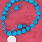 STERLING SILVER "LONG LIFE" BRACELET- SYNTHETIC BEADS