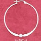 STERLING SILVER EARRINGS- HOOPS W/ BALL **FREE SHIPPING ITEM**