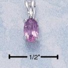 STERLING SILVER- OVAL AMETHYST PENDANT