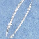 STERLING SILVER HIGH POLISH EIGHT BEAD STRECHABLE BANGLE BRACELET