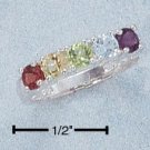 STERLING SILVER AMETHYST,BLUE TOPAZ,PERIDOT,CITRINE, & GARNET STONE RING *FREE SHIPPING**