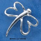 STERLING SILVER- HIGH POLISH OPEN DRAGONFLY PIN