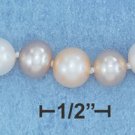 STERLING SILVER-  PINK, PEACH, & WHITE FRESH WATER PEARL NECKLACE **FREE SHIPPING**