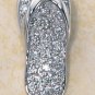 STERLING SILVER- PAVE CZ FLIP-FLOP CHARM **FREE SHIPPING**