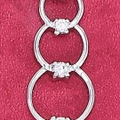 STERLING SILVER- CIRCLES PENDANT WITH CZ **FREE SHIPPING**