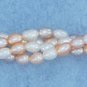 STERLING SILVER- 4 STRAND MULTI COLOR FRESH WATER PEARL BRACELET