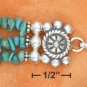 STERLING SILVER ADJUSTABLE THREE STRAND TURQUOISE  CHIP NUGGETS BRACELET **FREE SHIPPING**