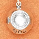 STERLING SILVER 3D "DOG" BOWL CHARM   **FREE SHIPPING**